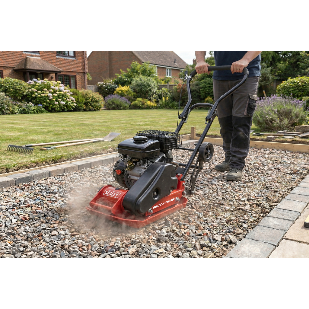Petrol Plate Compactor with Wheel Kit 50kg (CCX100)