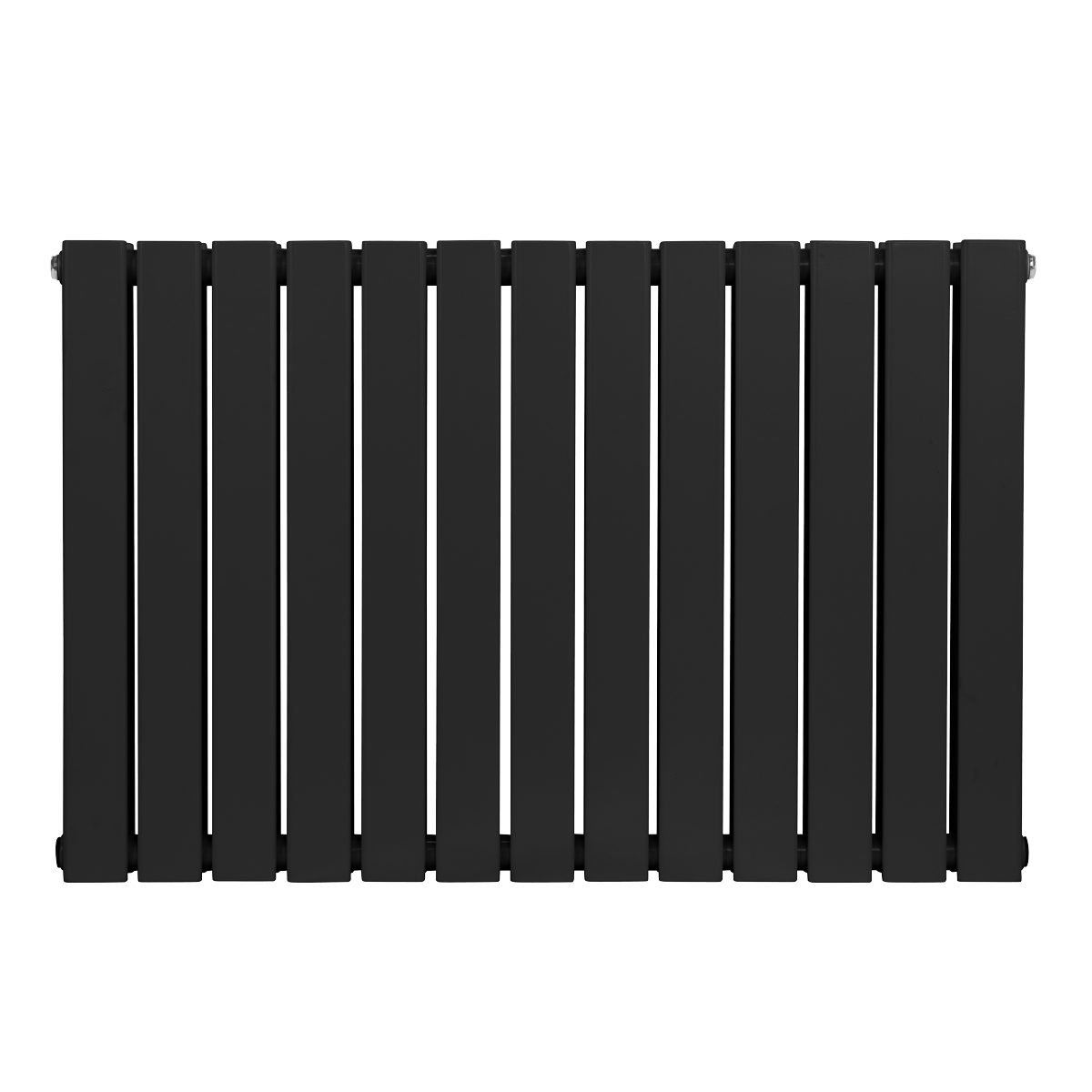Baridi Horizontal Radiator Contemporary Double Flat Panel Design 600 x 910mm – Black
