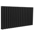 Baridi Horizontal Radiator Contemporary Double Flat Panel Design 600 x 1190mm – Black