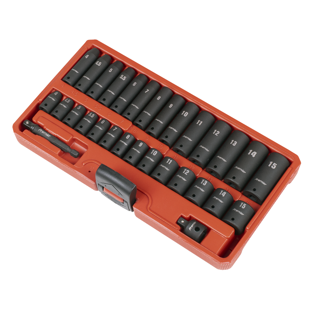 Premier Impact Socket Set 30pc 1/4"Sq Drive (AK5640M)
