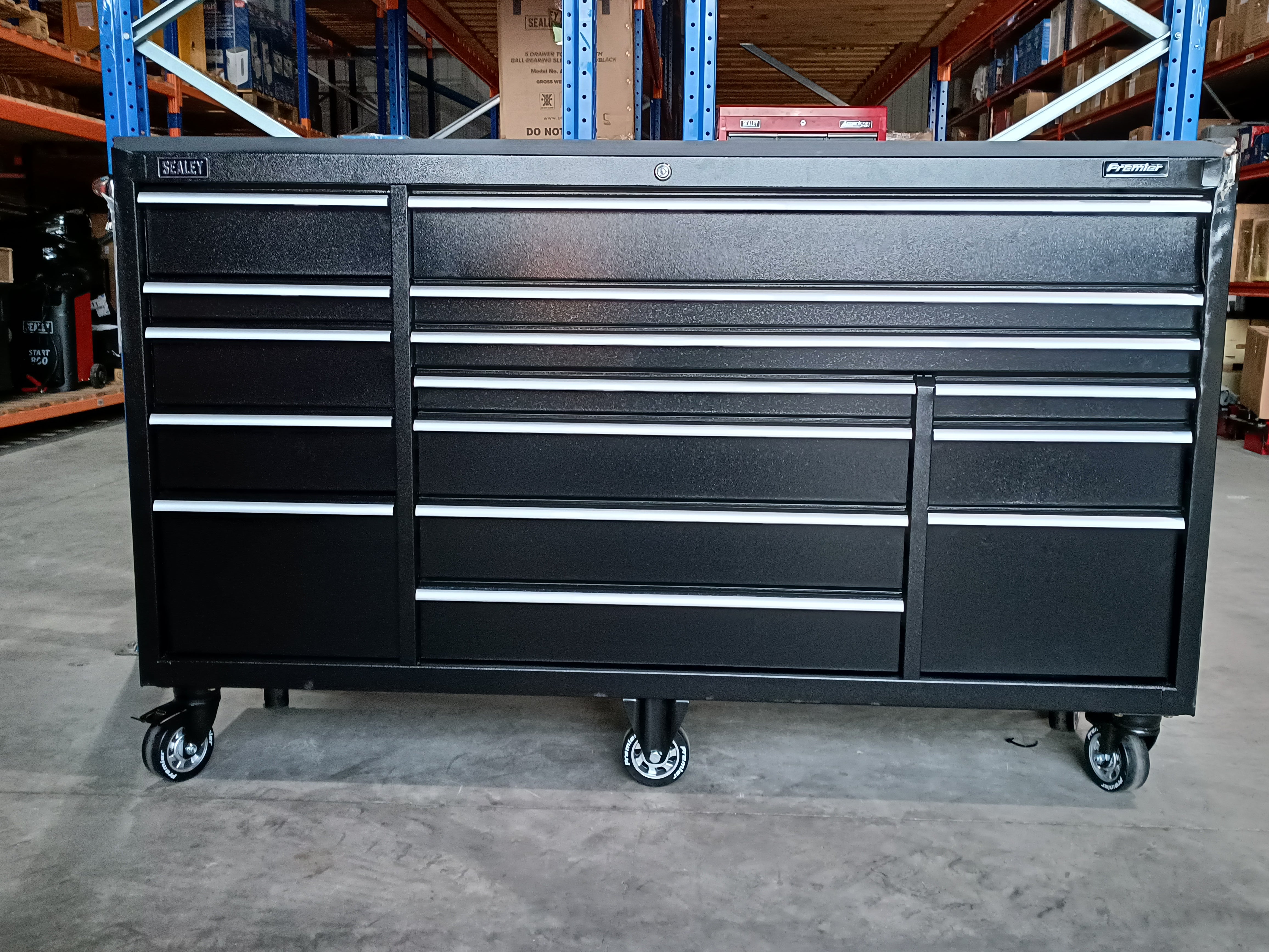 Sealey 15 Drawer Heavy-Duty Rollcab 1845mm - Black - E