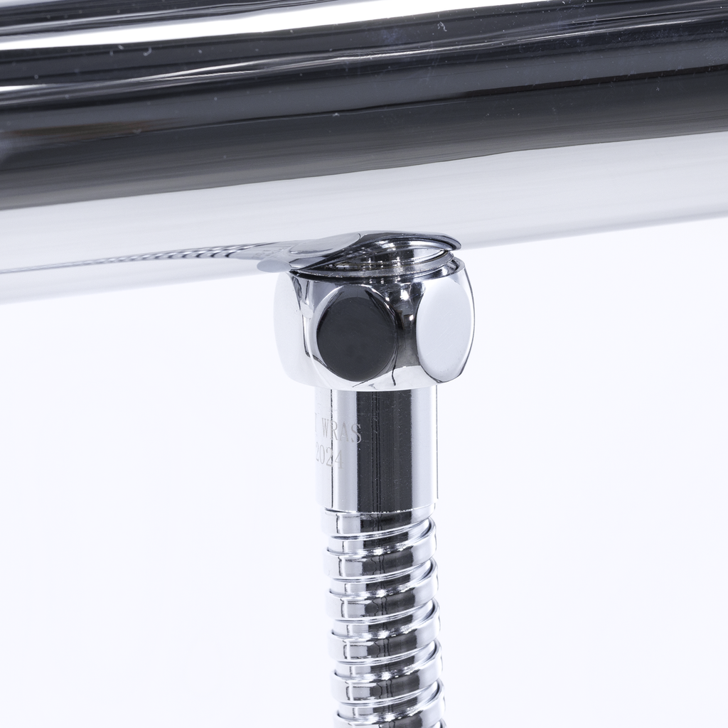 Thermostatic Shower Mixer Set, 20cm Round Head, Adjustable Rail - Chrome