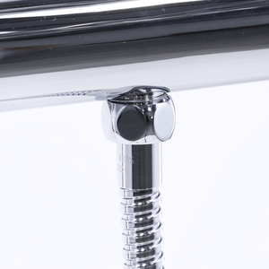 Thermostatic Shower Mixer Set, 20cm Round Head, Adjustable Rail - Chrome