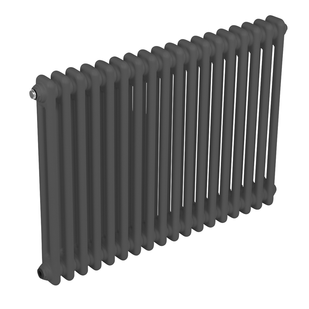 Baridi Horizontal Traditional 2 Column Radiator 600 x 832mm – Anthracite