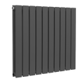 Baridi Horizontal Radiator Contemporary Double Flat Panel Design 600 x 700mm – Anthracite