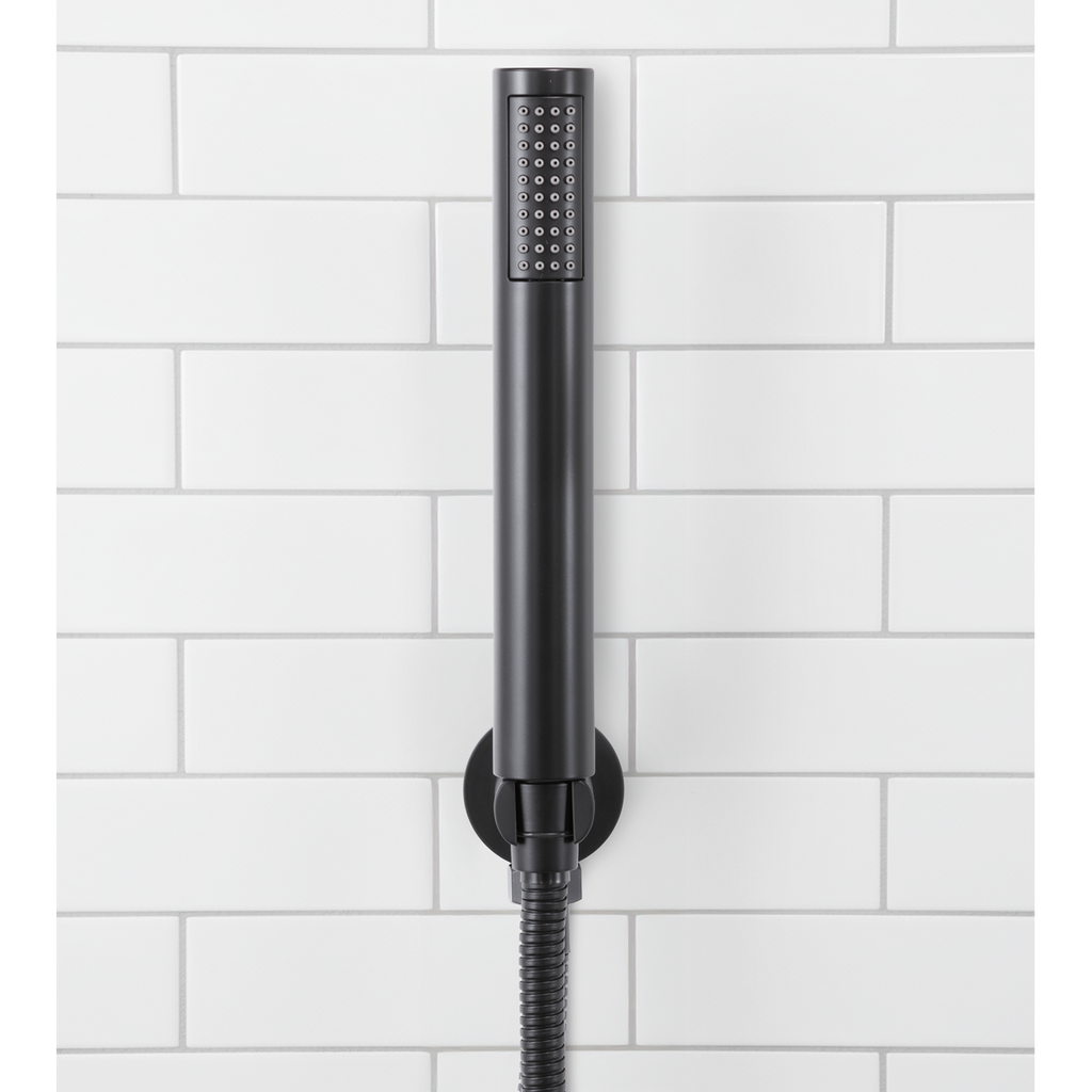 Concealed Thermostatic Shower Set, 20cm Round Head & Hand Shower - Black