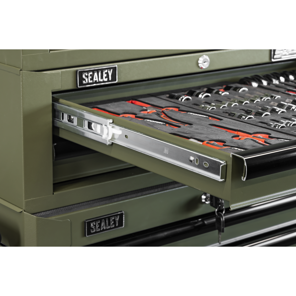Superline PRO® Topchest, Mid-Box Tool Chest & Rollcab Combination 14 Drawer - Khaki
