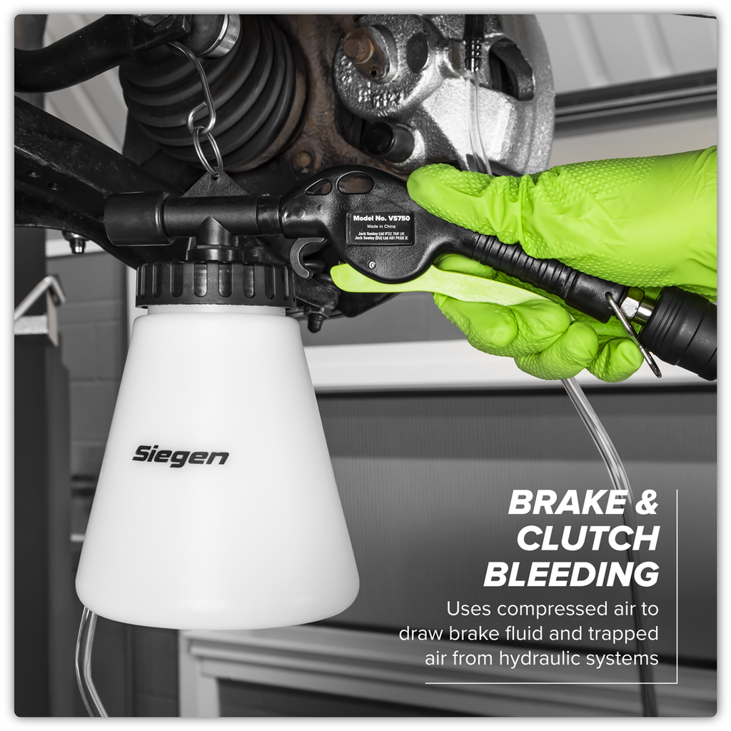 Siegen Pneumatic Vacuum Brake & Clutch Bleeder 750ml (VS750)