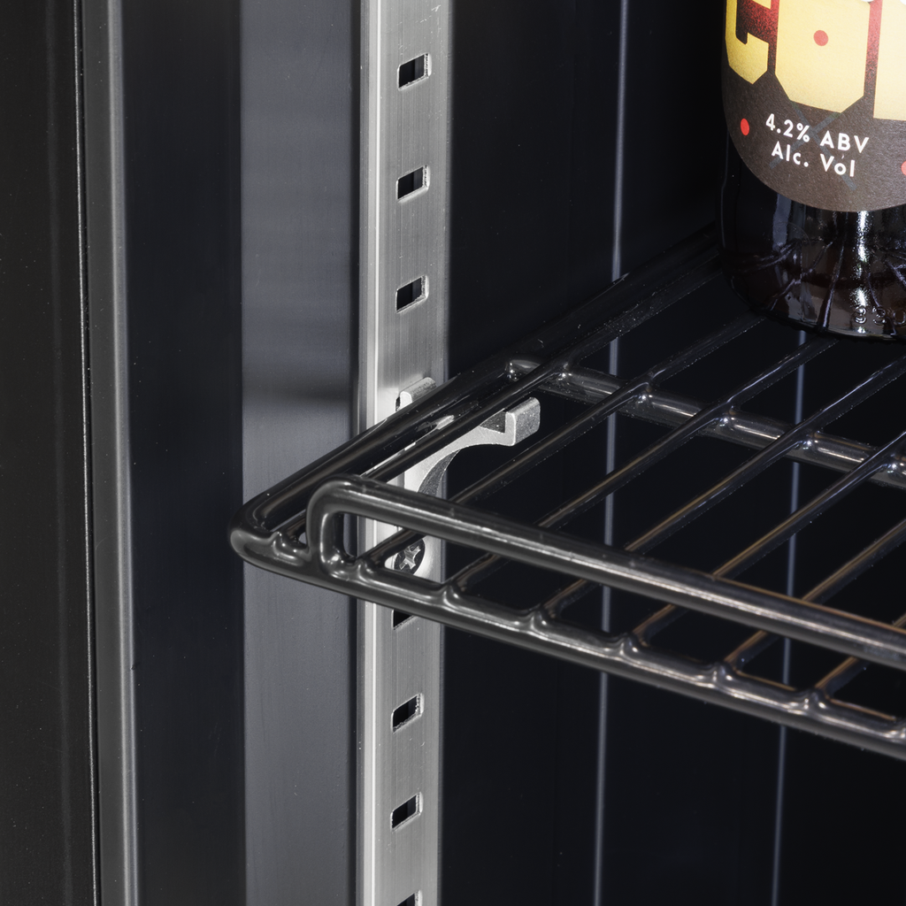 Baridi Tall Drinks Fridge with Digital Controls & Auto Defrost 160L Black (DH440)