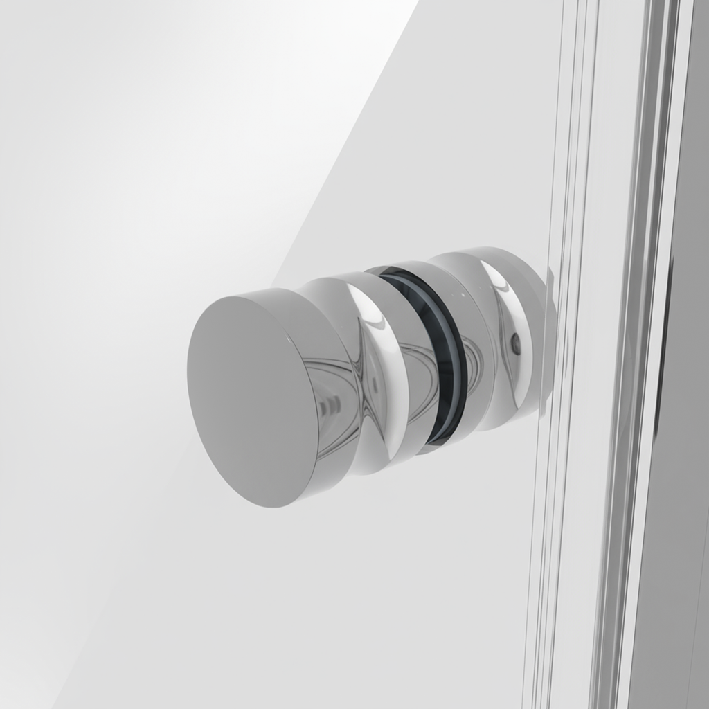 Pivot Shower Door 800 x 1850mm, 6mm Tempered Glass, Reversible - Chrome