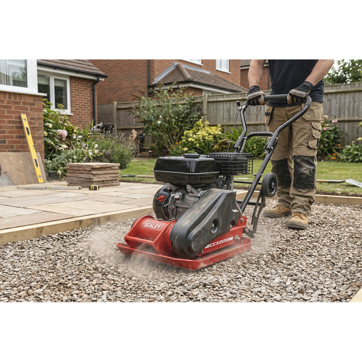 Petrol Plate Compactor with Wheel Kit 61kg (CCX200)