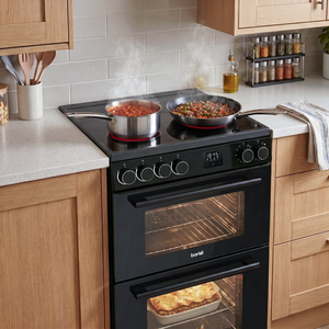 Baridi 60cm Freestanding Cooker with 99L Double Cavity & Ceramic Hob - Black