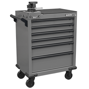 Superline PRO® Rollcab 6 Drawer with SG Swivel Base 100mm Vice