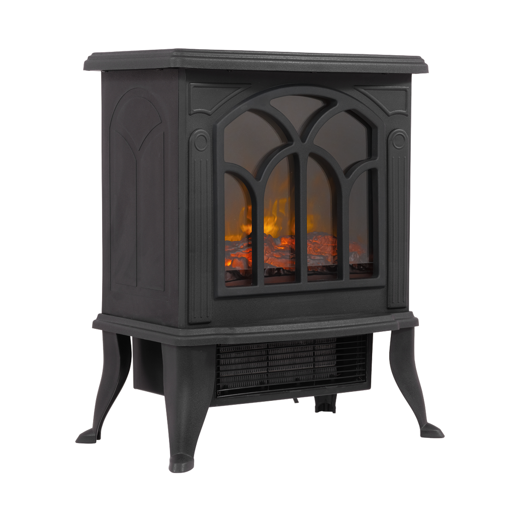 Baridi Electric Stove Heater with LED Log Flame 1800W (DH121)