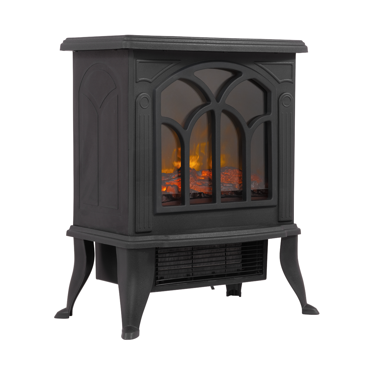 Baridi Electric Stove Heater with LED Log Flame 1800W (DH121)