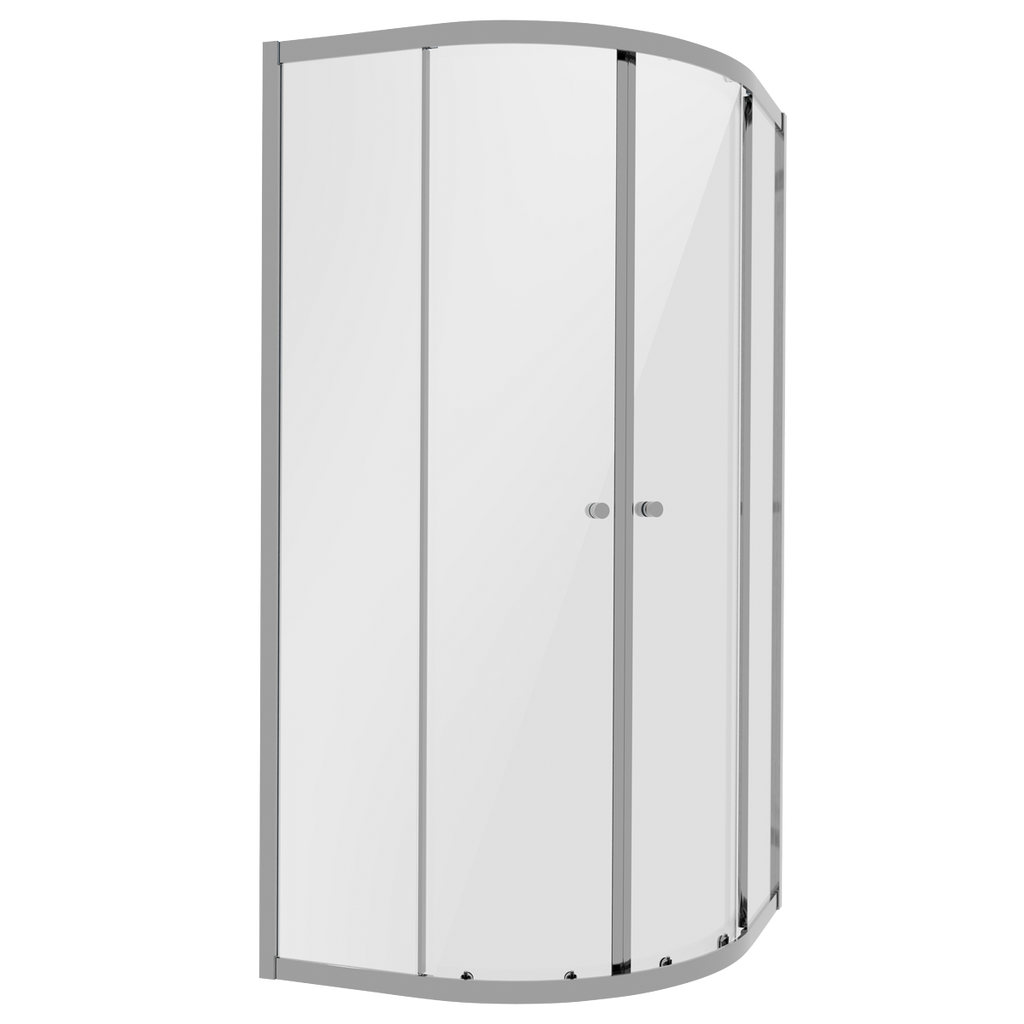 Quadrant Shower Entry Enclosure 800 x 800 x 1850mm with 6mm Tempered Glass - Chrome