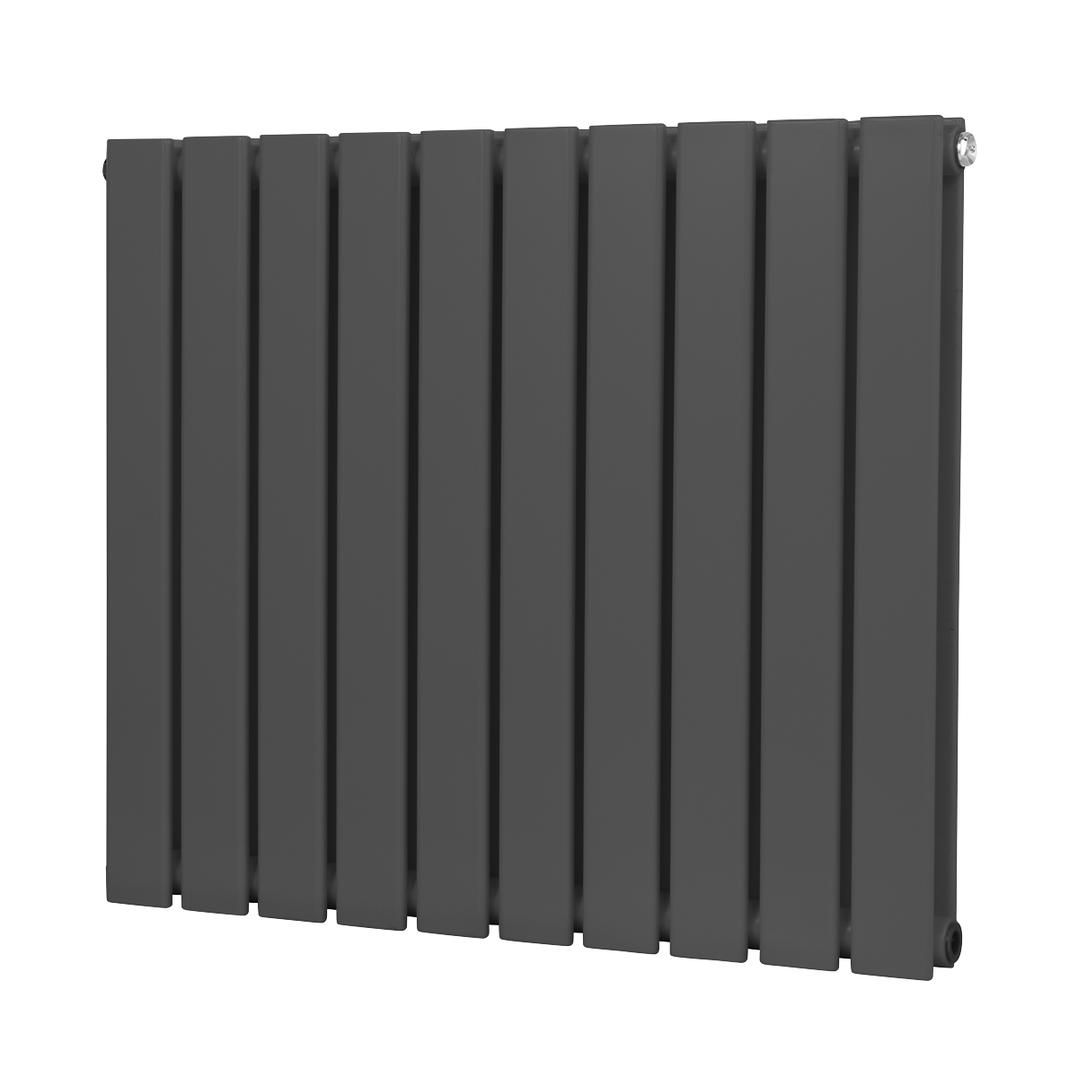 Baridi Horizontal Radiator Contemporary Double Flat Panel Design 600 x 700mm – Anthracite