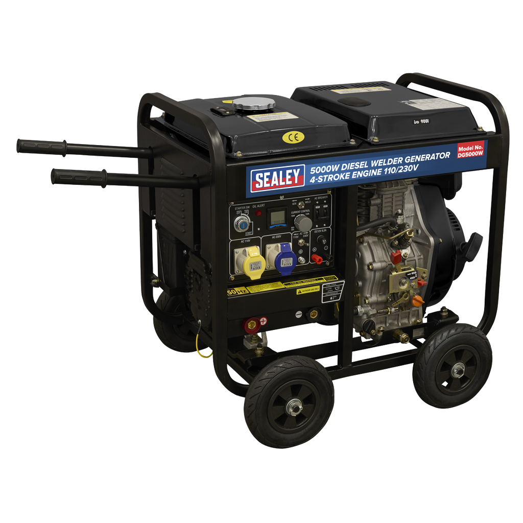 5000W Diesel Welder Generator 4-Stroke Engine 110/230V