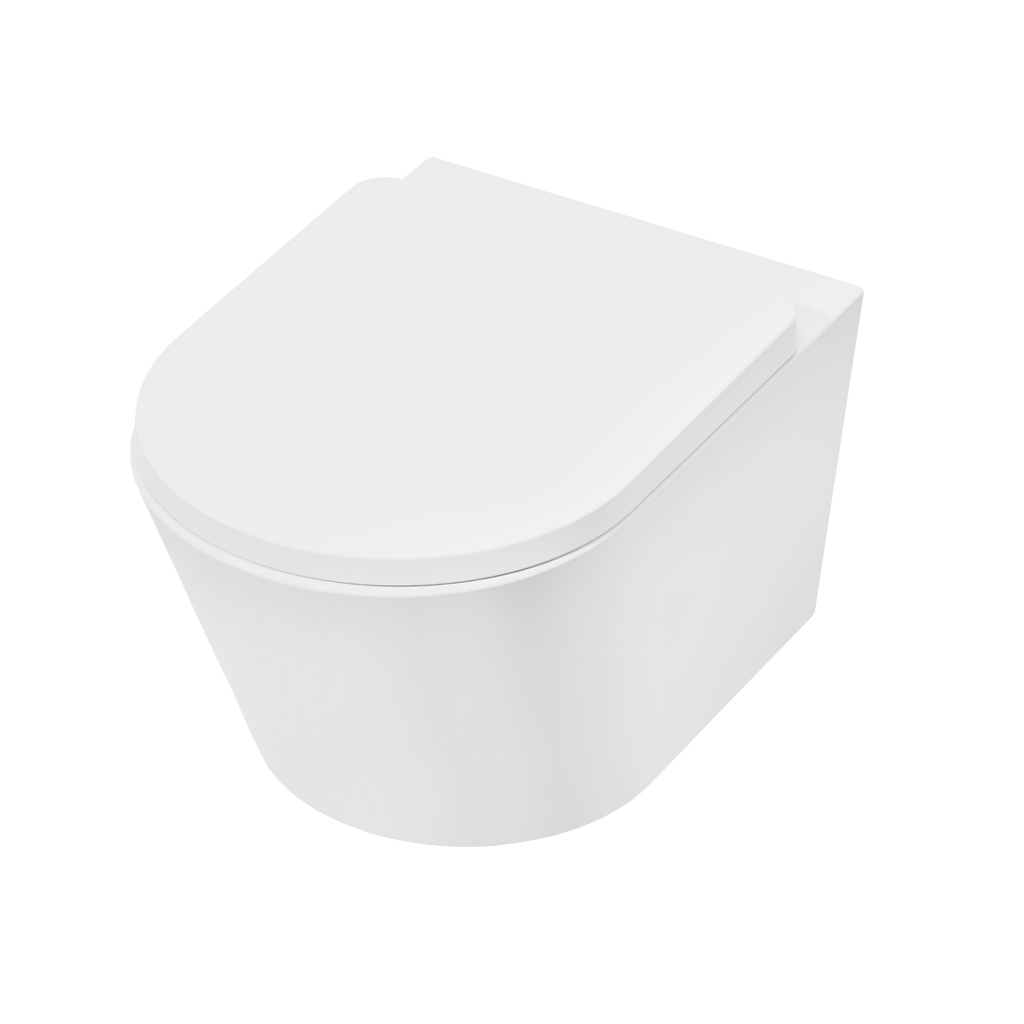 Wall Hung Toilet with Soft Close Seat & Rimless Flush – White