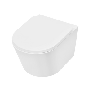 Wall Hung Toilet with Soft Close Seat & Rimless Flush – White