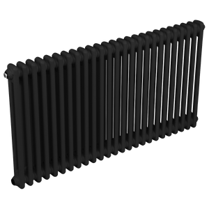 Baridi Horizontal Traditional 2 Column Radiator 600 x 1147mm – Black