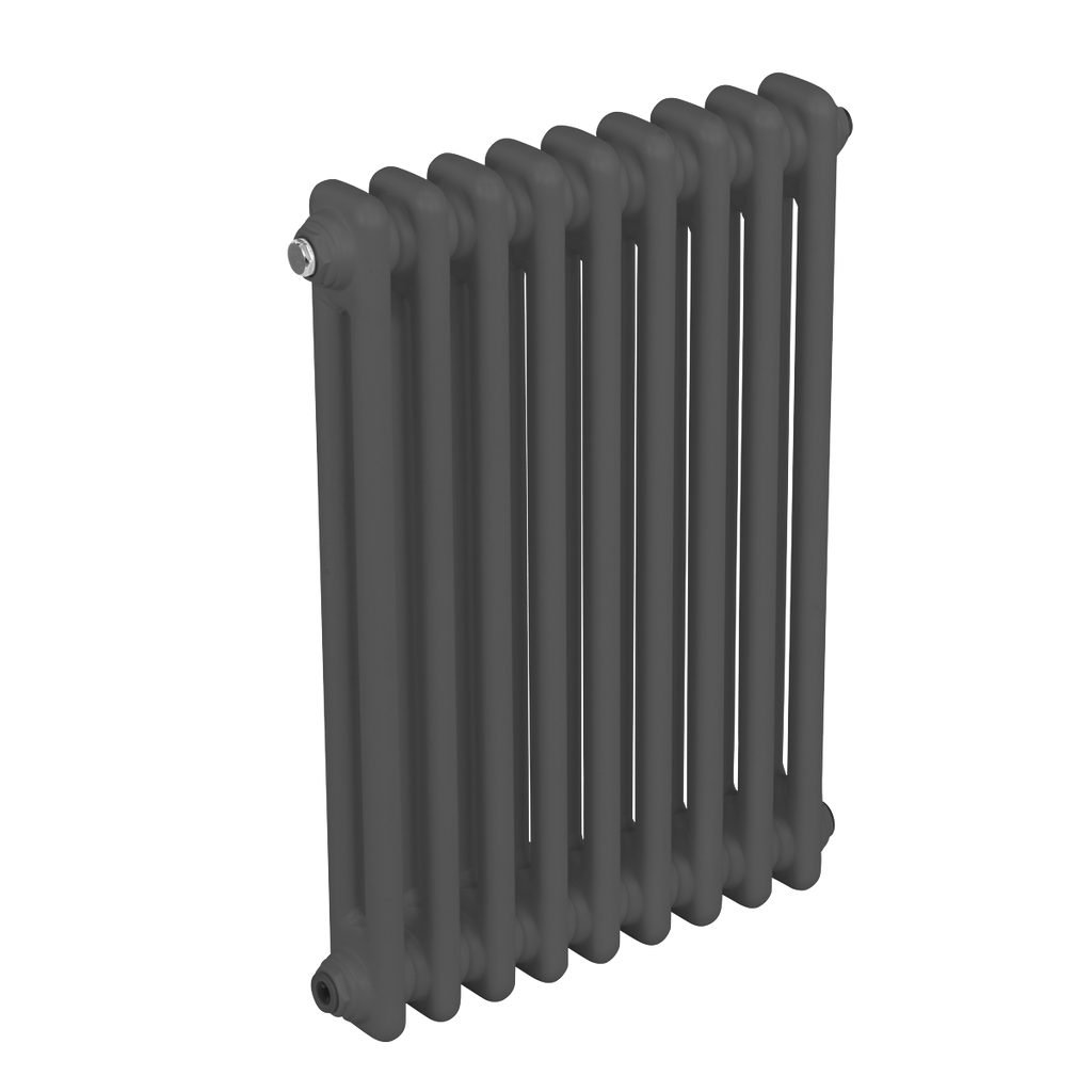 Baridi Horizontal Traditional 2 Column Radiator 600 x 427mm – Anthracite