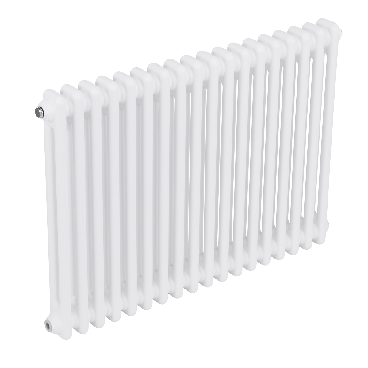 Baridi Horizontal Traditional 2 Column Radiator 600 x 832mm – White