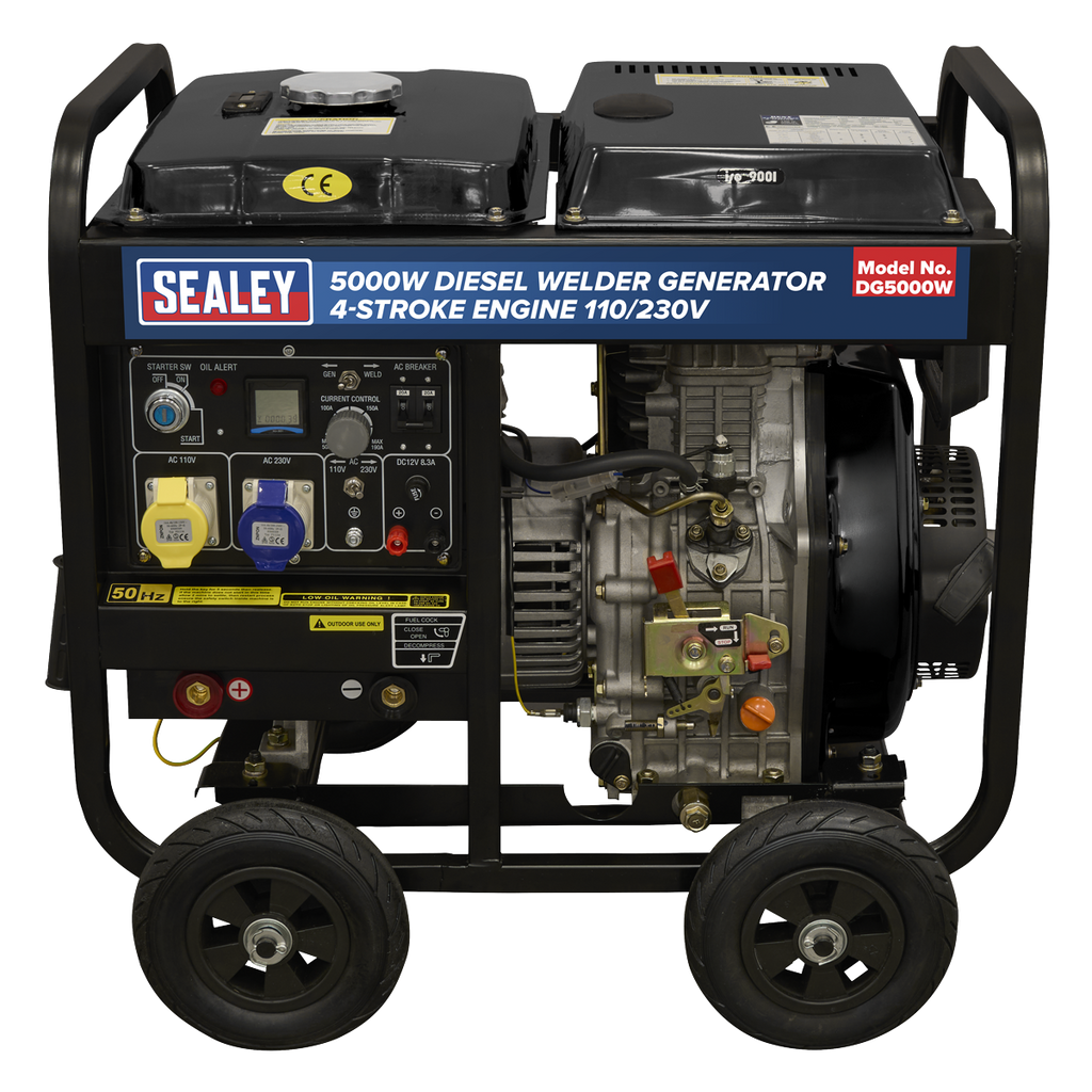 5000W Diesel Welder Generator 4-Stroke Engine 110/230V