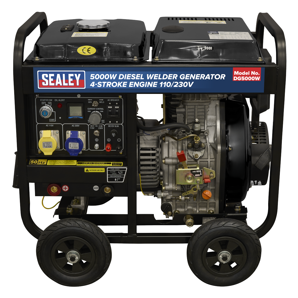 5000W Diesel Welder Generator 4-Stroke Engine 110/230V
