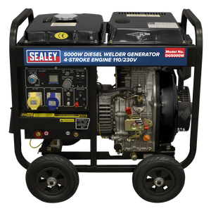 5000W Diesel Welder Generator 4-Stroke Engine 110/230V