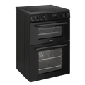 Baridi 60cm Freestanding Cooker with 99L Double Cavity & Ceramic Hob - Black