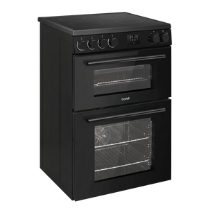 Baridi 60cm Freestanding Cooker with 99L Double Cavity & Ceramic Hob - Black