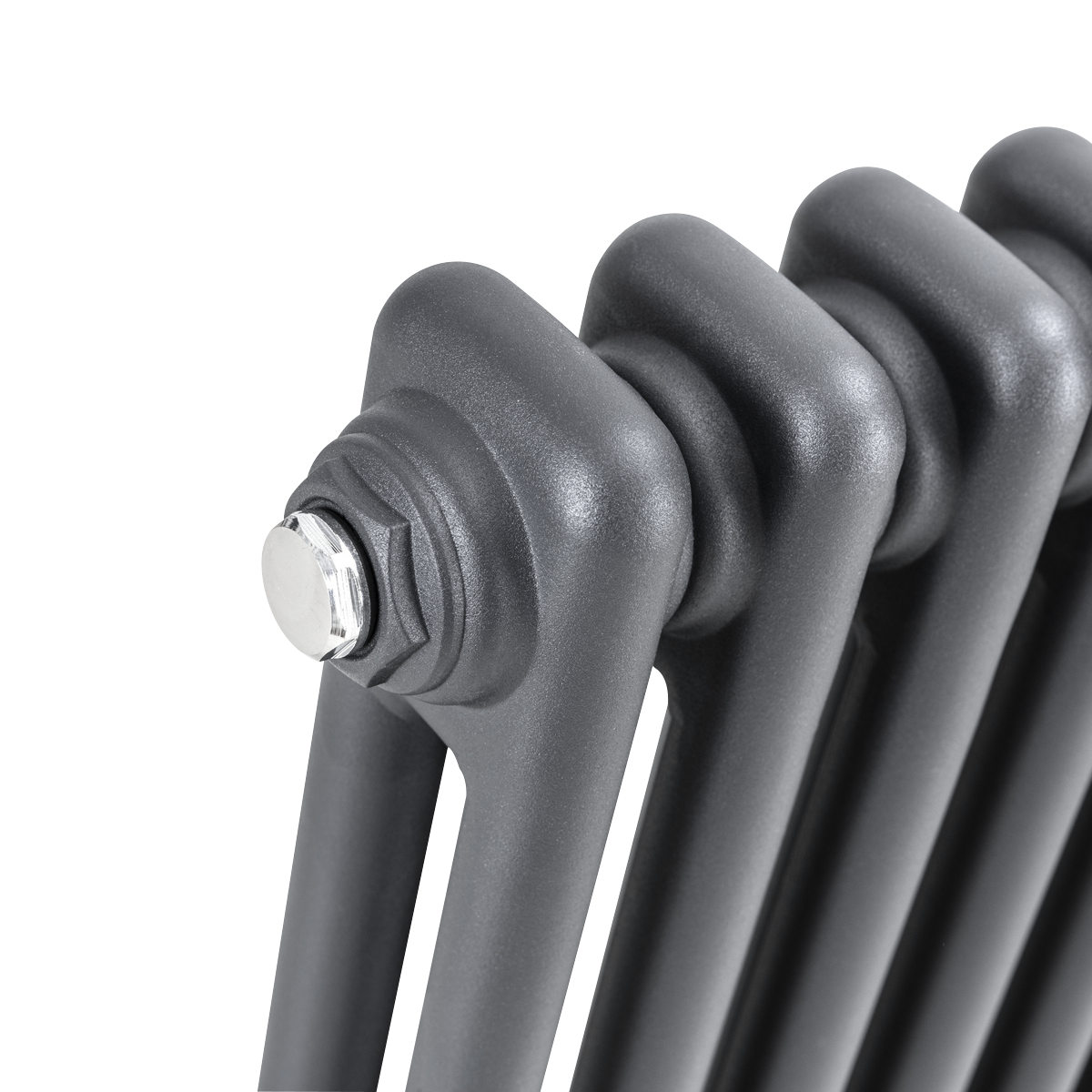 Baridi Horizontal Traditional 2 Column Radiator 600 x 607mm – Anthracite