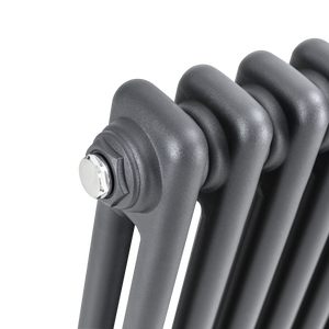 Baridi Horizontal Traditional 2 Column Radiator 600 x 607mm – Anthracite