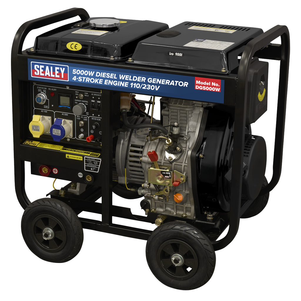 5000W Diesel Welder Generator 4-Stroke Engine 110/230V