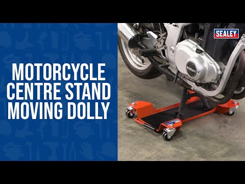 Sealey MS0651 Motorcycle Bike Garage Workshop Centre Support Stand Transport Dolly Trolley 220kg Capacity