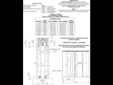 HIDEAWAY ™ POCKET DOOR - ANIMATED FITTING INSTRUCTIONS