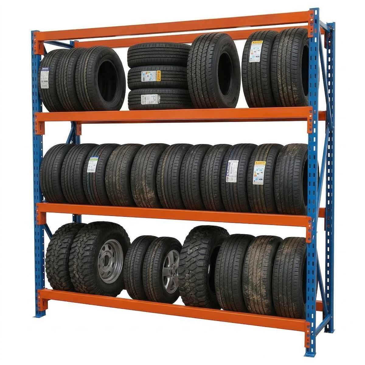 2-Level Tyre Rack 200kg Capacity Per Level