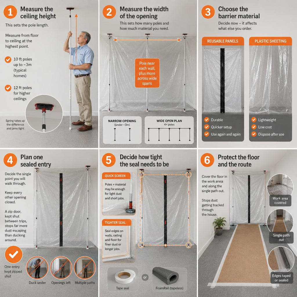 ZipWall ZipFast Multi-Pack Dust Barrier Panels
