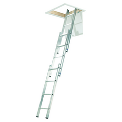 Abru 37000 Aluminium 3 Section Sliding Attic Access Loft Ladder 2.13m-3m EN14975