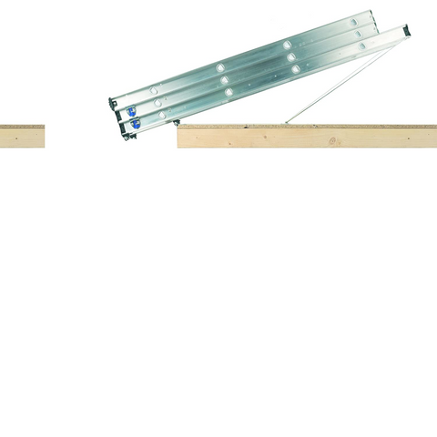 Abru 3-Section Aluminium Loft Ladder 2.13m - 3m