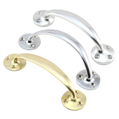 Bow Handle Cabinet Kitchen Cupboard Door Pull Handles 150mm Polished Brass