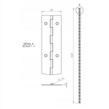 Carlisle Brass Contract Drilled Continuous Piano Hinge 1829mm