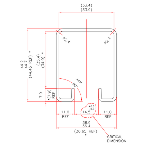 Coburn 2-16 Galvanised Steel Top Track