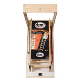 DJM Deluxe 3-Section Timber Loft Ladder with Insulated Hatch