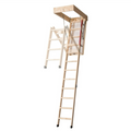 DJM Direct DJM26-5 3 Section Deluxe Eco Timber Folding Attic Loft Ladder with Insulated Hatch