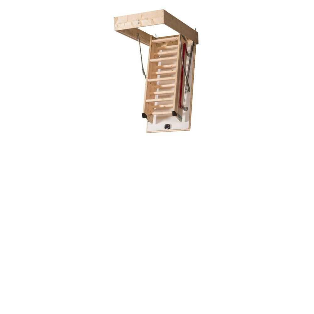 DJM Direct DJM26-5 3 Section Deluxe Eco Timber Folding Attic Loft Ladder with Insulated Hatch