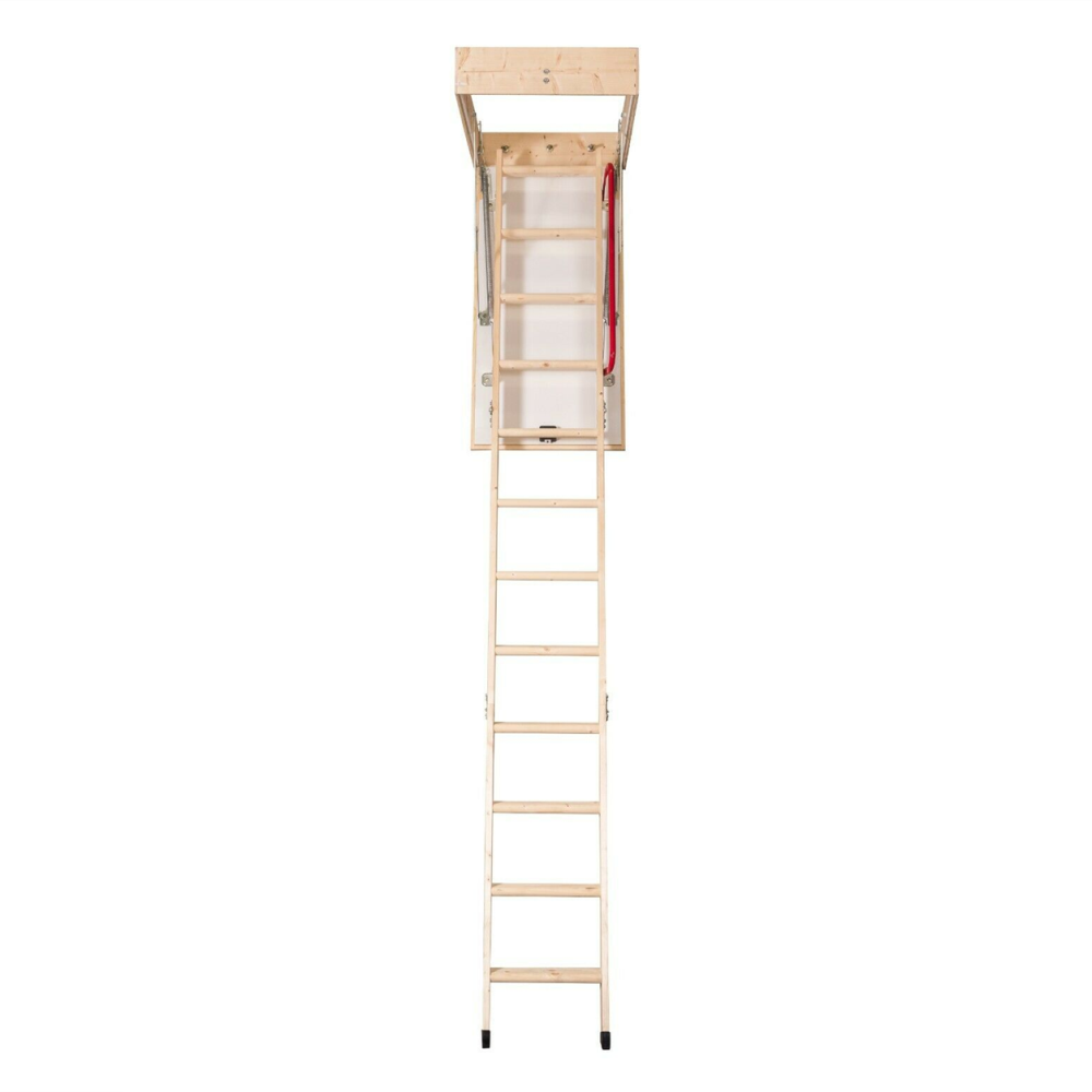 DJM Direct DJM26-5 3 Section Deluxe Eco Timber Folding Attic Loft Ladder with Insulated Hatch