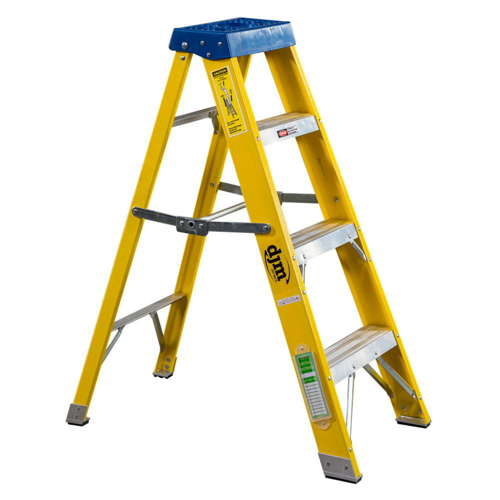 DJM Direct Heavy Duty Electricians Fibreglass Step Ladders EN131 30000v 150kg 2.05m