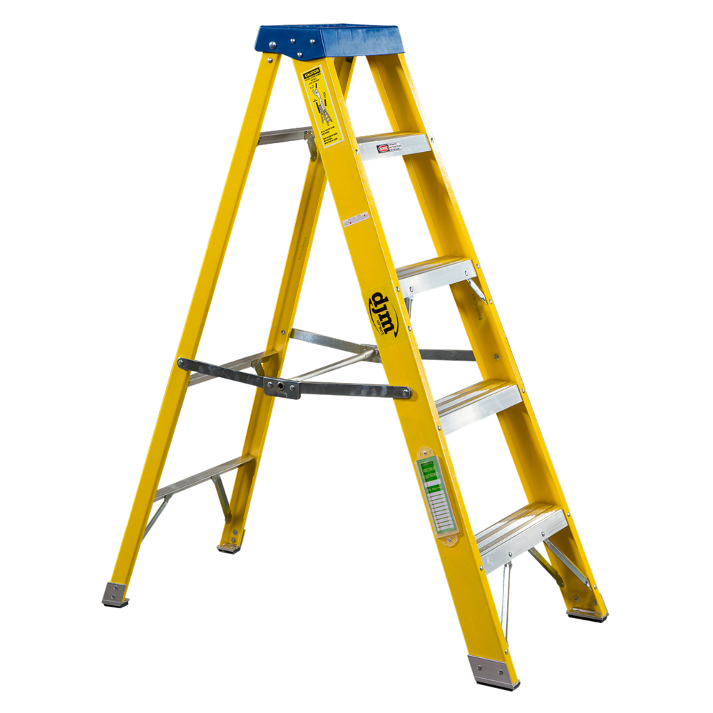 DJM Direct Heavy Duty Electricians Fibreglass Step Ladders EN131 30000v 150kg 2.40m